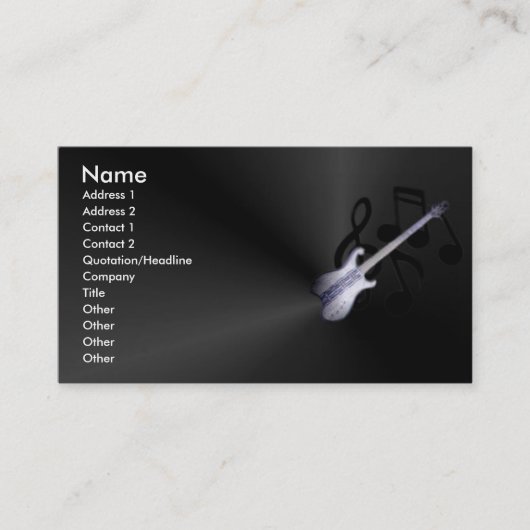 Visite Carte de profil de guitare (Devant)
