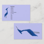 Visite Carte de profil de HÉRON de GRAND BLEU (Devant / Derrière)