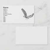 Visite Carte de profil de hibou de Milou (Devant / Derrière)