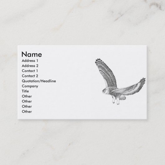 Visite Carte de profil de hibou de Milou (Devant)