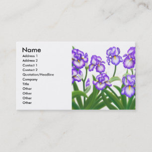 Visite Carte de profil de jardin d'iris