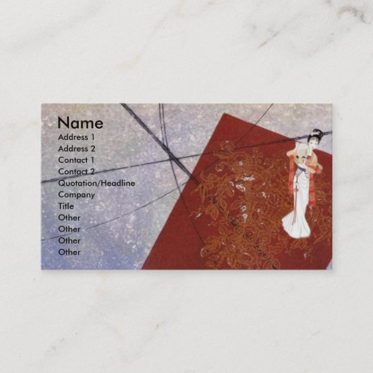 Visite Carte de profil de la mode #2 de Ladys (Devant)