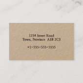 Visite Carte de profil de leader de pensée professionnell (Dos)