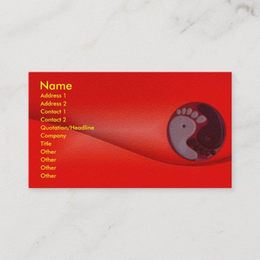 Visite Carte de profil de massage de pied (Devant)