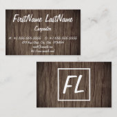 Visite Carte de profil de menuisier/travailleur du bois r (Devant / Derrière)