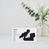 Visite Carte de profil de mère et d'enfant (Debout devant)