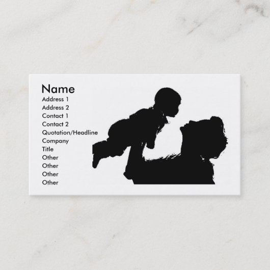 Visite Carte de profil de mère et d'enfant (Devant)