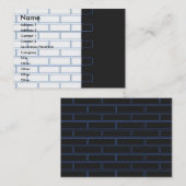 Visite Carte de profil de mur en briques professionnelles (Devant / Derrière)