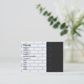 Visite Carte de profil de mur en briques professionnelles (Debout devant)