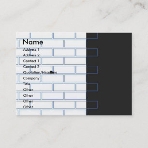 Visite Carte de profil de mur en briques professionnelles
