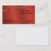 Visite Carte de profil de musique (Devant / Derrière)