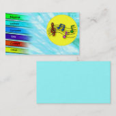 Visite Carte de profil de musique colorée (Devant / Derrière)