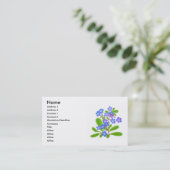 Visite Carte de profil de myosotis des marais (Debout devant)