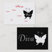 Visite Carte de profil de papillon Diva - personnalisable (Devant / Derrière)