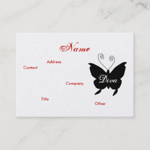 Visite Carte de profil de papillon Diva - personnalisable