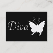 Visite Carte de profil de papillon Diva - personnalisable (Dos)