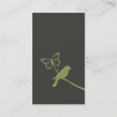 Visite Carte de profil de papillon d'oiseau (vert) (Dos)