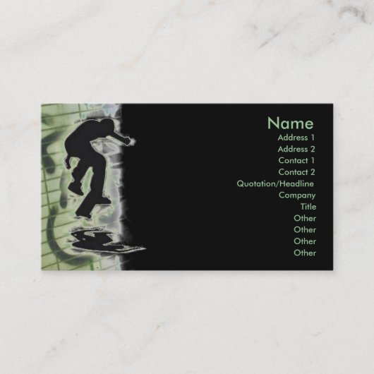 Visite Carte de profil de patineur (Devant)