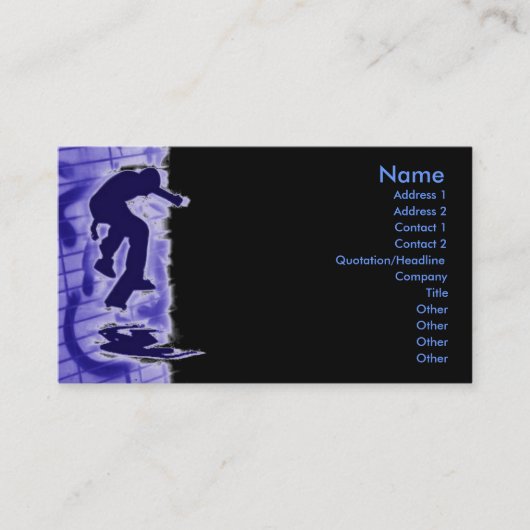 Visite Carte de profil de patineur (Devant)