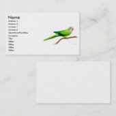 Visite Carte de profil de perroquet de quaker (Devant / Derrière)