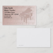 Visite Carte de profil de piano (Devant / Derrière)