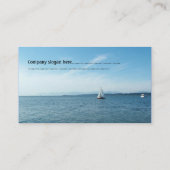 Visite Carte de profil de plage, mer et bateau. (Dos)
