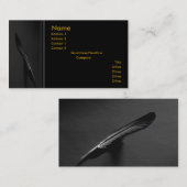 Visite Carte de profil de plume (Devant / Derrière)