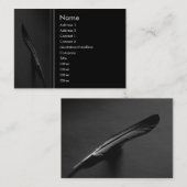 Visite Carte de profil de plume (Devant / Derrière)