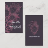 Visite Carte de profil de plume - Bourgogne (Devant / Derrière)