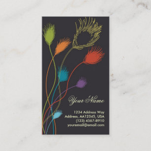 Visite Carte de profil de plume de couleur