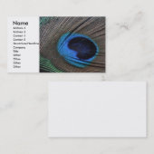 Visite Carte de profil de plume de paon (Devant / Derrière)