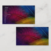 Visite Carte de profil de plumes (Devant / Derrière)