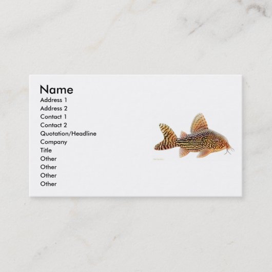 Visite Carte de profil de poisson-chat de Corydoras (Devant)