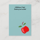 Visite Carte de profil de professeur/instructeur (Dos)