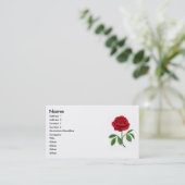 Visite Carte de profil de rose rouge (Debout devant)