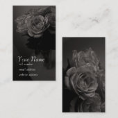 Visite Carte de profil de roses de sépia (Devant / Derrière)