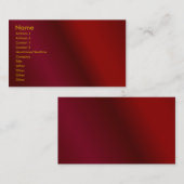 Visite Carte de profil de rouge de cerise (Devant / Derrière)