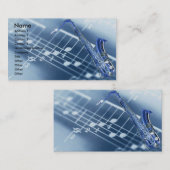 Visite Carte de profil de saxophone (Devant / Derrière)