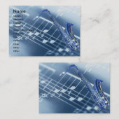 Visite Carte de profil de saxophone (Devant / Derrière)