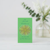 Visite Carte de profil de signet de vert d'art de mandala (Debout devant)