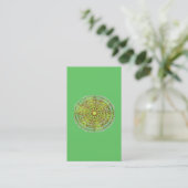 Visite Carte de profil de signet de vert d'art de mandala (Debout devant)