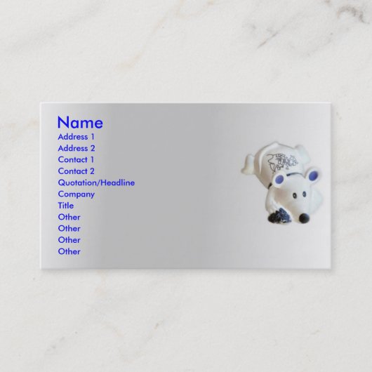 Visite Carte de profil de souris (Devant)