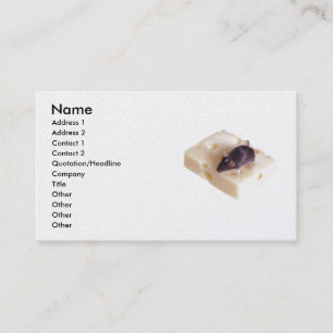 Visite Carte de profil de souris de fromage suisse
