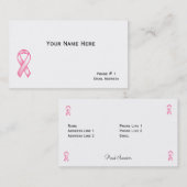 Visite Carte de profil de survivant de cancer du sein (Devant / Derrière)