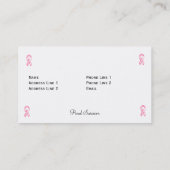 Visite Carte de profil de survivant de cancer du sein (Dos)