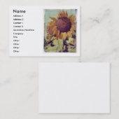 Visite Carte de profil de tournesol (Devant / Derrière)