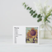 Visite Carte de profil de tournesol (Debout devant)