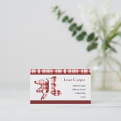 Visite Carte de profil d'éclaboussure de plaid : Rouge de (Debout devant)