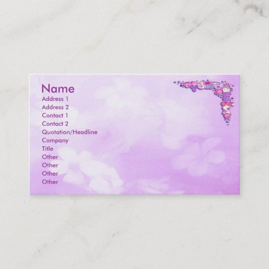 Visite Carte de profil Déco (Devant)
