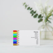 Visite Carte de profil des crayons couleur (Debout devant)